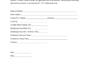 Application form